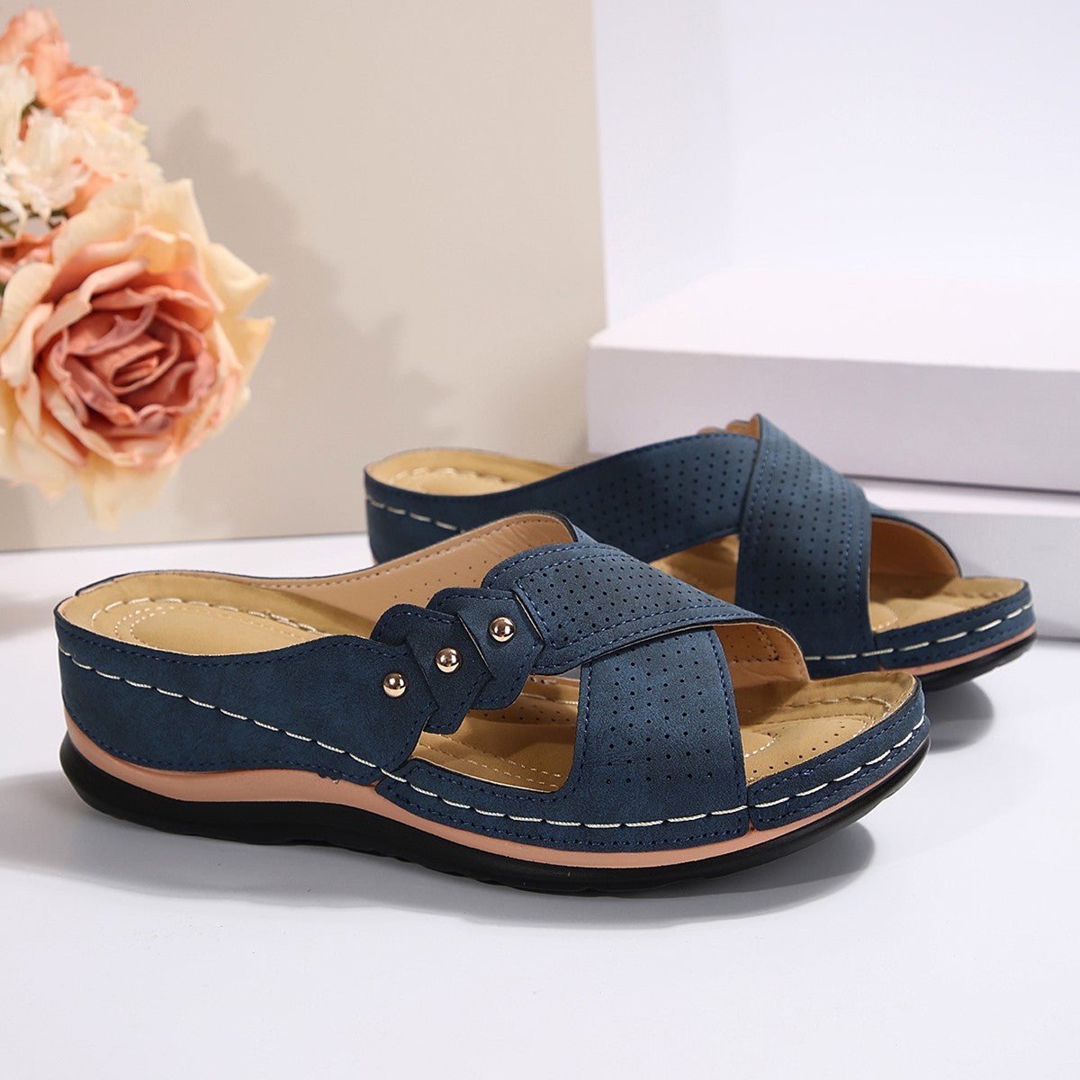 Vintage inspirierte Orthopädische Sandalen