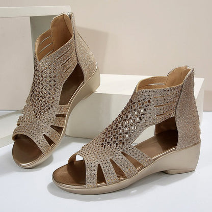 MW | Orthopädische Sandalen mit niedrigem Absatz