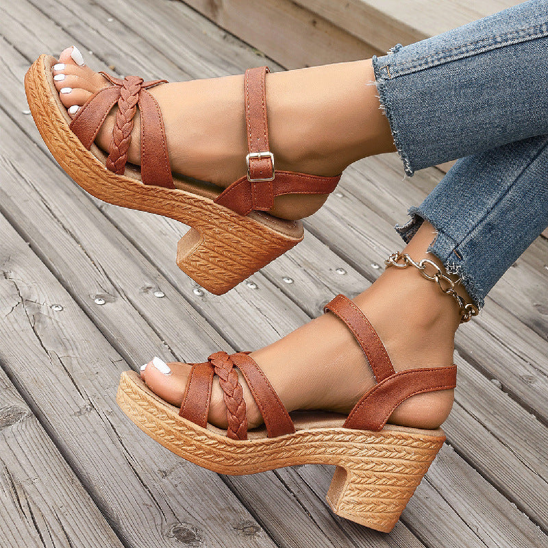 Vintage inspirierte Orthopädische Sandalen