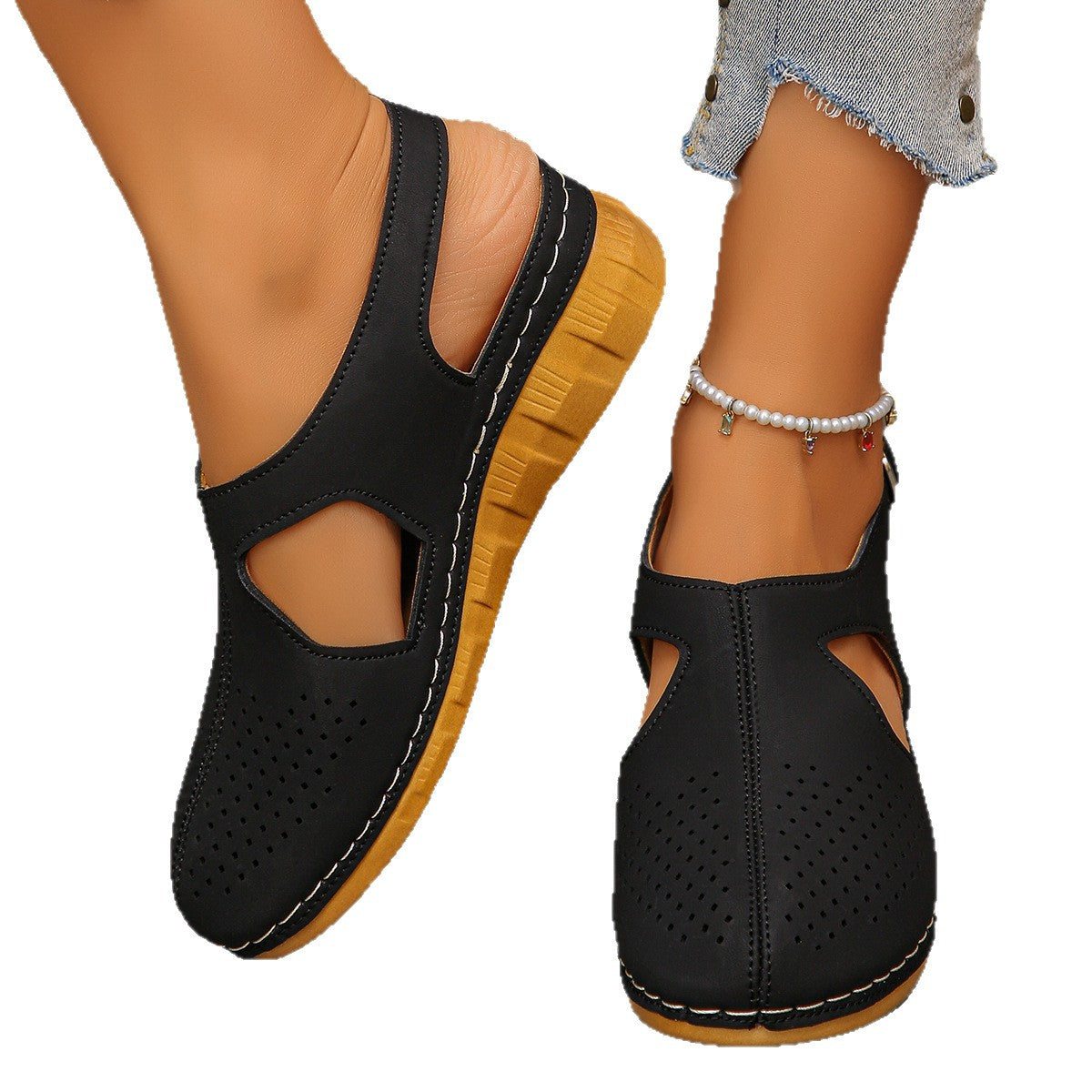 Klassische Orthopädische Sandalen mit zeitlosem Stil