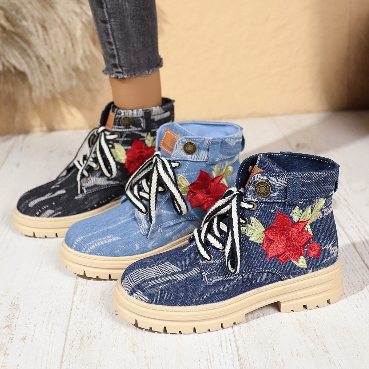 Vintage inspirierte Orthopädische Stiefel