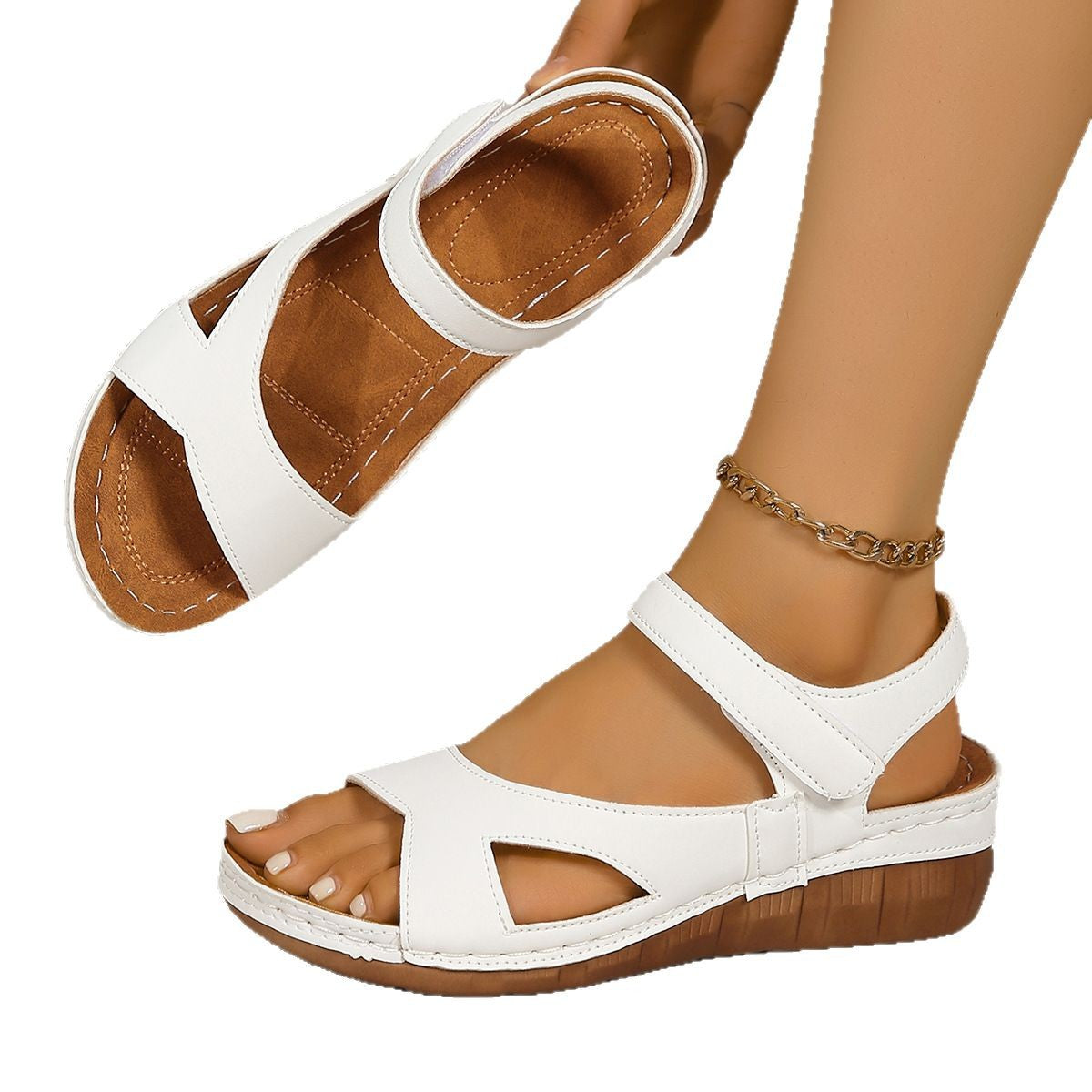 Vintage inspirierte Orthopädische Sandalen