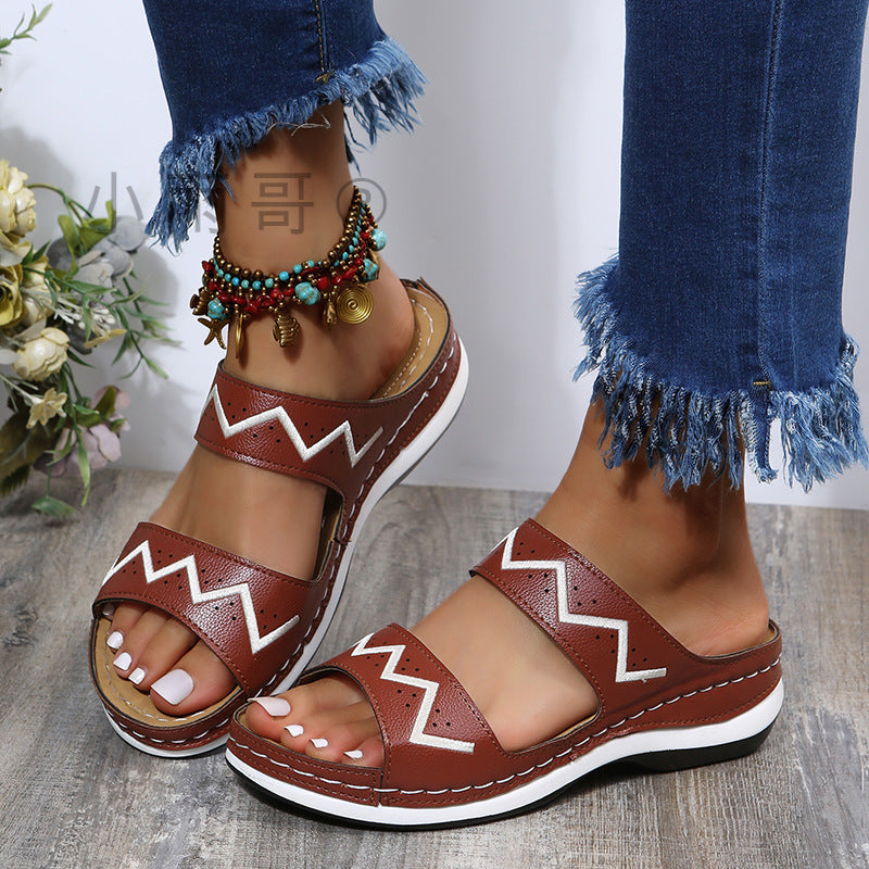 Vintage inspirierte Orthopädische Sandalen