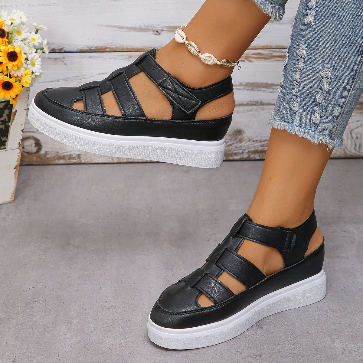 Klassische Orthopädische Sandalen mit zeitlosem Stil