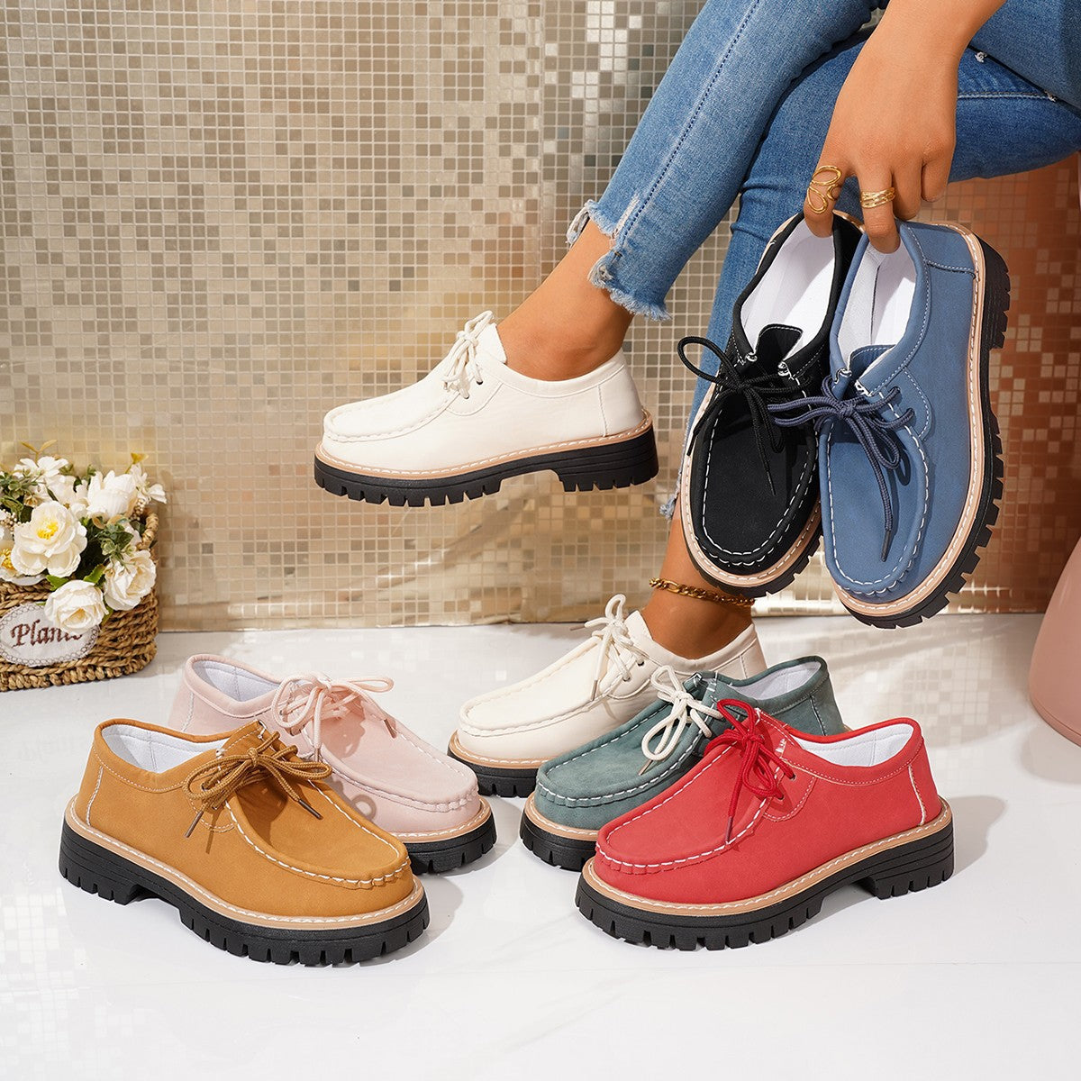 Vintage inspirierte Orthopädische Schuhe