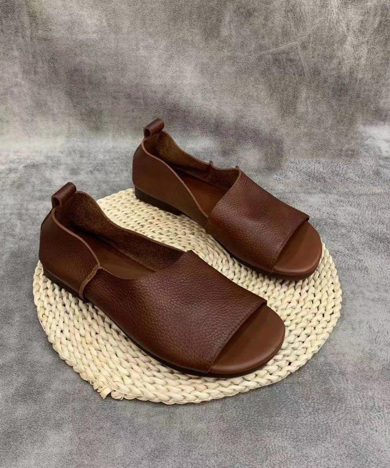 MW | Minimalistische, zehenoffene Slip-on-Flats
