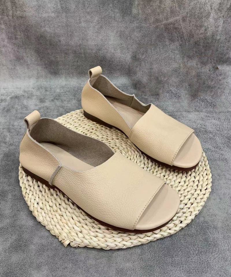 MW | Minimalistische, zehenoffene Slip-on-Flats
