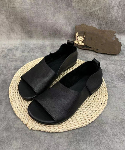 MW | Minimalistische, zehenoffene Slip-on-Flats