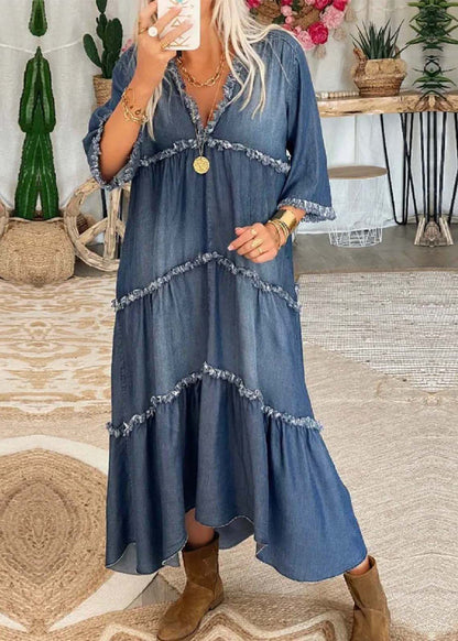 MW | Langes Kleid aus Denim