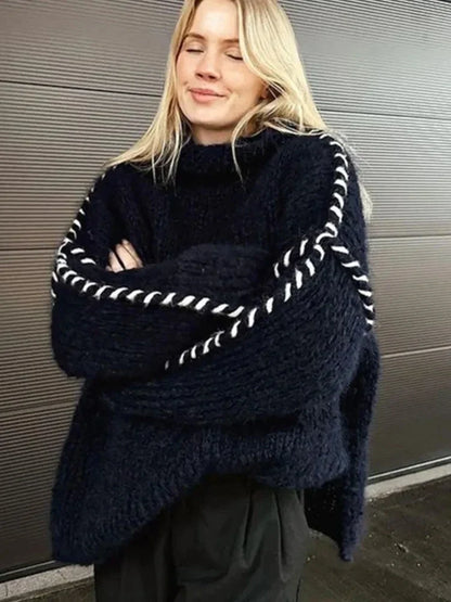 MW | Gestrickter Pullover in Übergröße