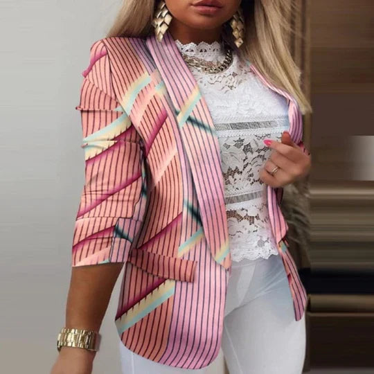 MW | Thanea Langarm-Blazer in Batik-Optik für Damen
