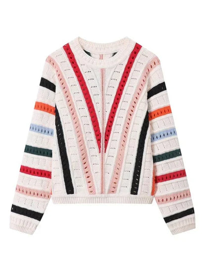 MW | Gestreifter Strickpullover
