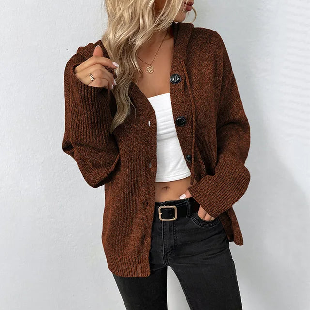 MW | Kuschelige Strickjacke mit Kapuze