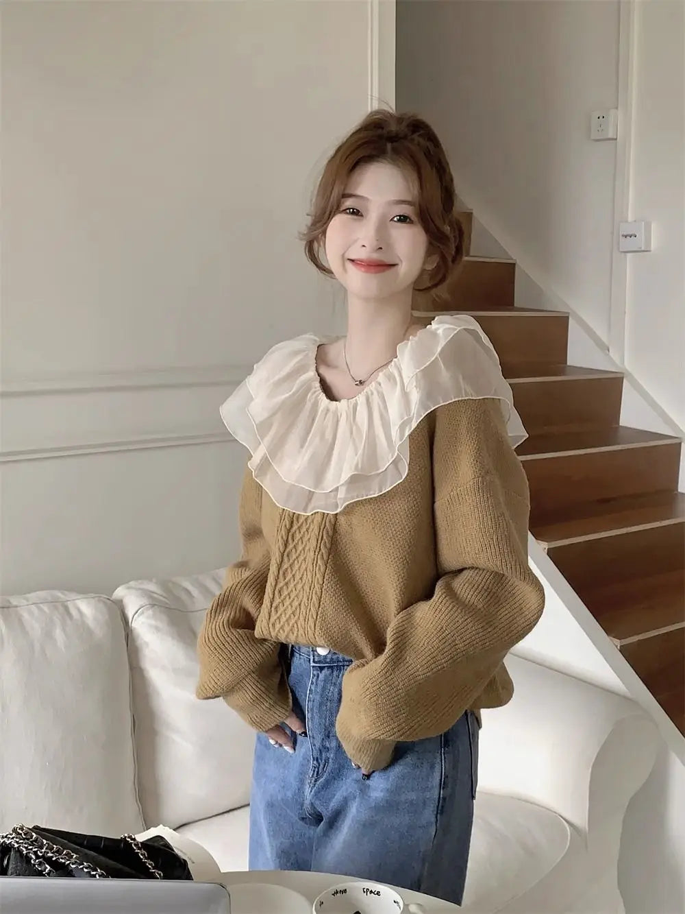 MW | Pullover mit Rüschen