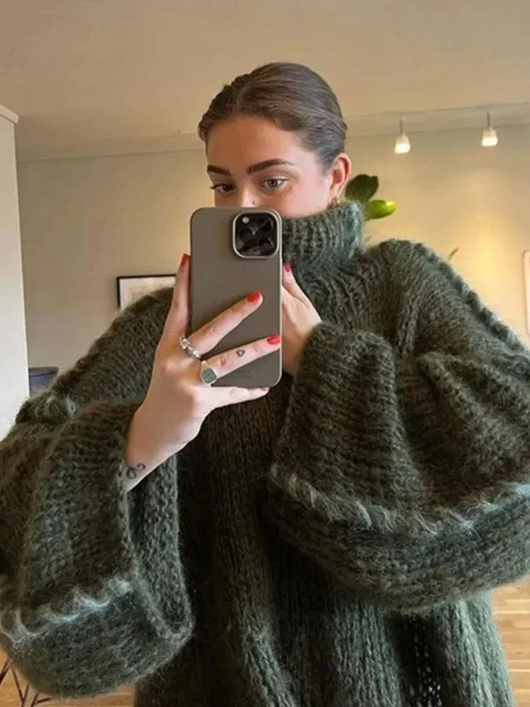 MW | Gestrickter Pullover in Übergröße