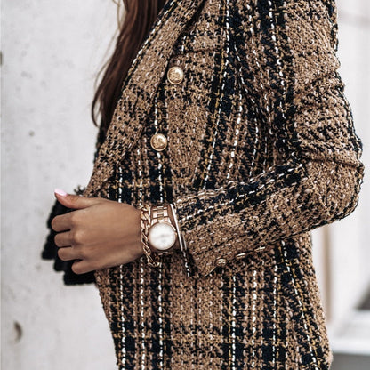 MW | Chic Karierter Blazer für Frauen