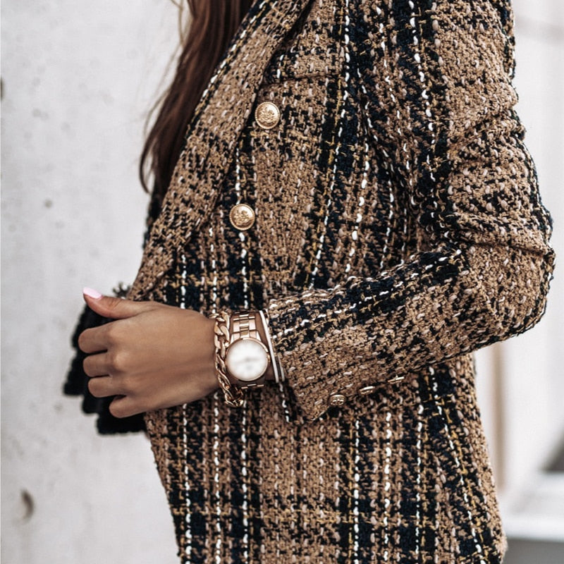 MW | Chic Karierter Blazer für Frauen