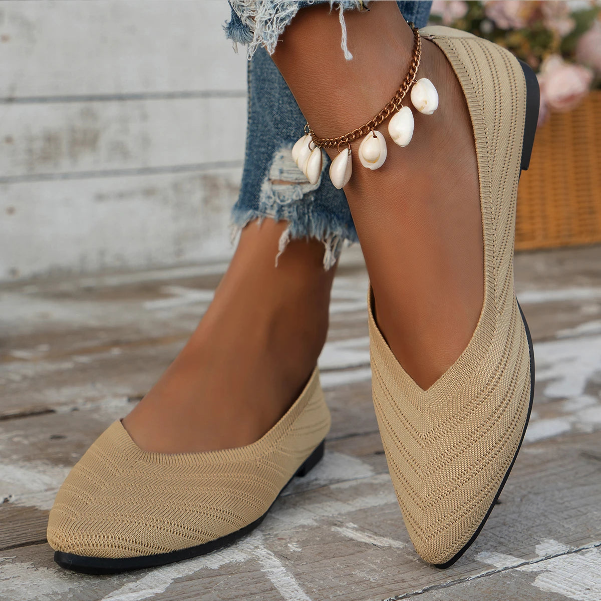 Modische und stützende orthopädische Ballerinas