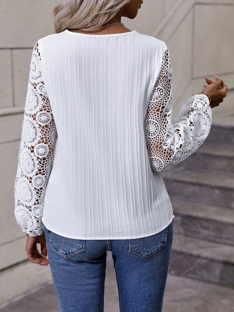 MW | Laternenärmel Hollow-Out Top