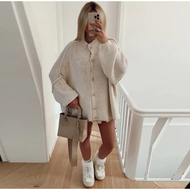 MW | Übergroßer Strickpullover