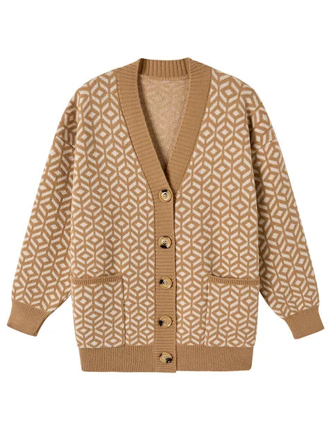 MW | Eleganter Strick-Cardigan mit Knopfleiste