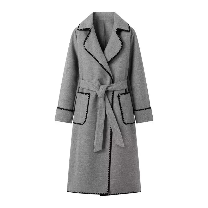 MW | lässiger langer Mantel aus Patchwork