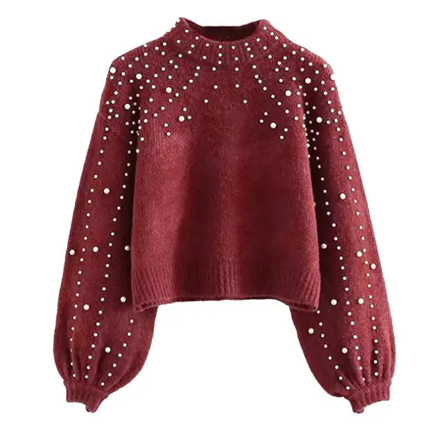MW | Strickpullover mit O-Ausschnitt