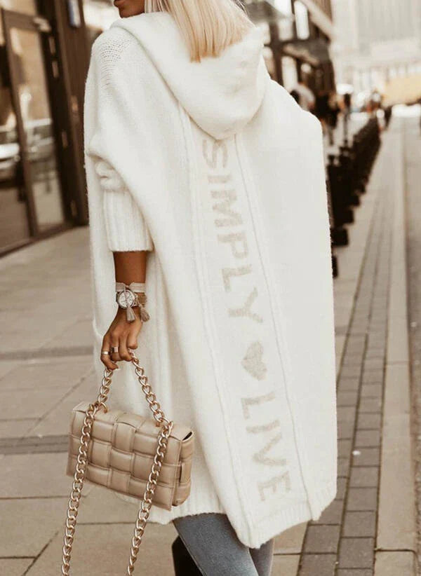 MW | Langer Cardigan mit Kapuze