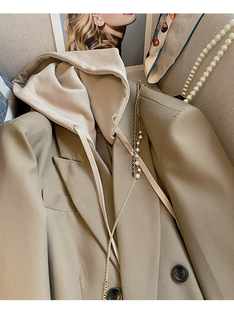 MW | FaysBlazer I Übergroßer Blazer mit Kapuze für Frauen