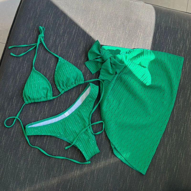 Poliert und verspielt Bikini