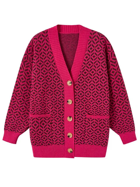 MW | Eleganter Strick-Cardigan mit Knopfleiste