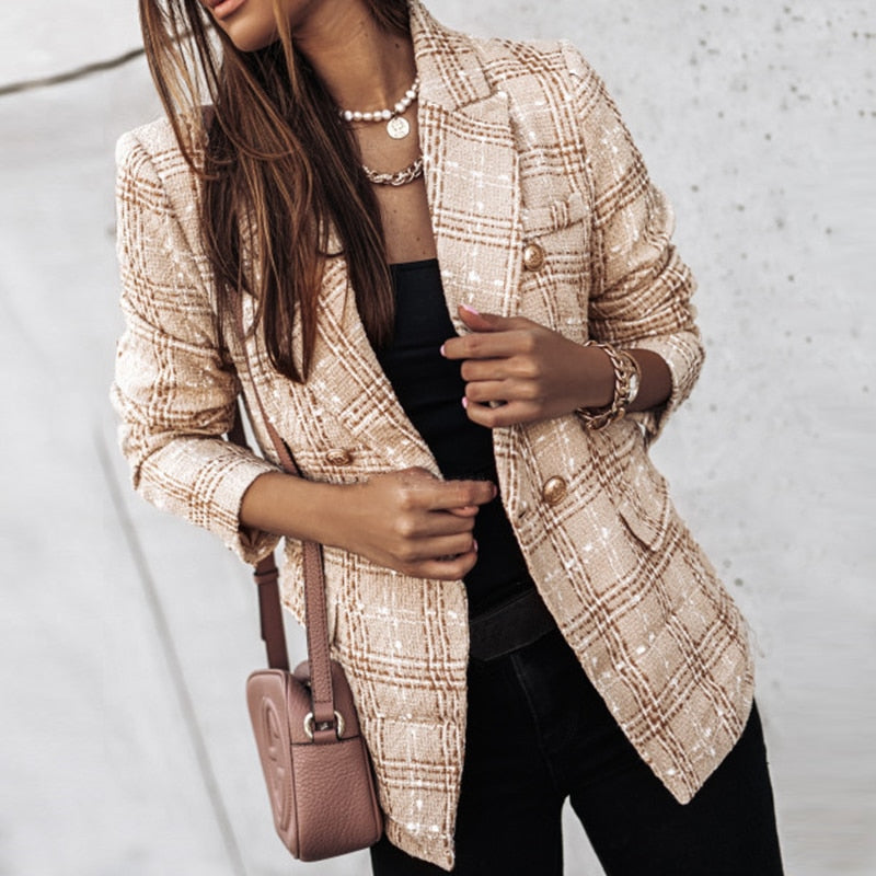 MW | Chic Karierter Blazer für Frauen
