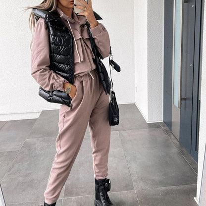 MW | Damenmode-Trainingsanzug | Langarm-Zip-Jacke & Hose
