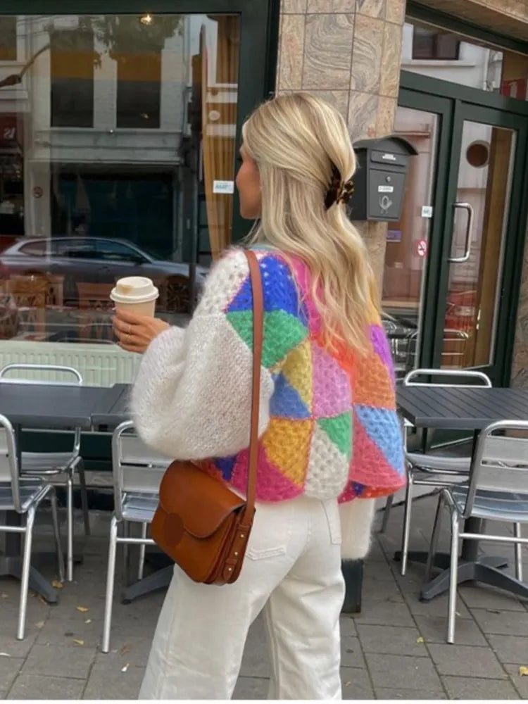 MW | Gestreifter offener Pullover