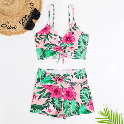 Bondie® | 3-piece Ombre Lace Bikini Swimsuit With Beach Skirt