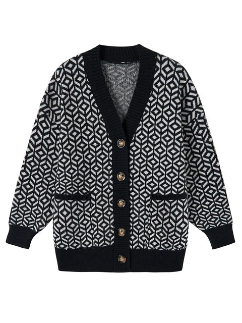 MW | Eleganter Strick-Cardigan mit Knopfleiste