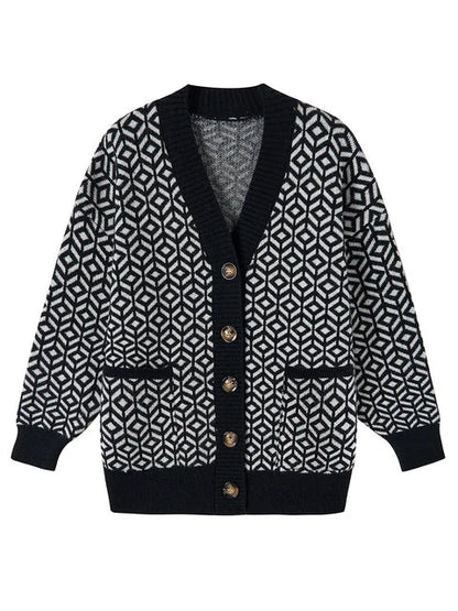 MW | Eleganter Strick-Cardigan mit Knopfleiste