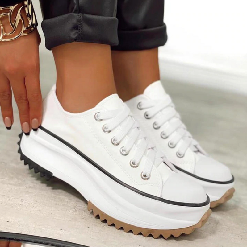 MW | Leder Plateau Schnürsneaker