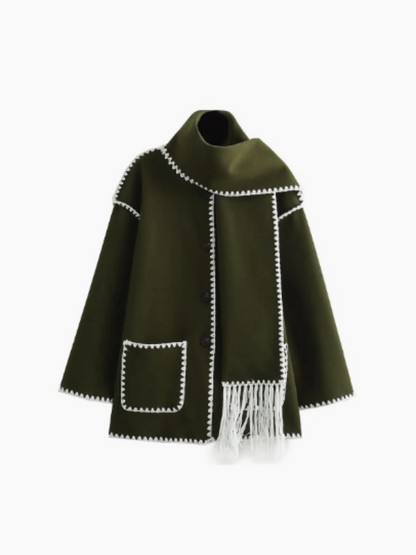 MW | warmer Mantel mit Quastenschal