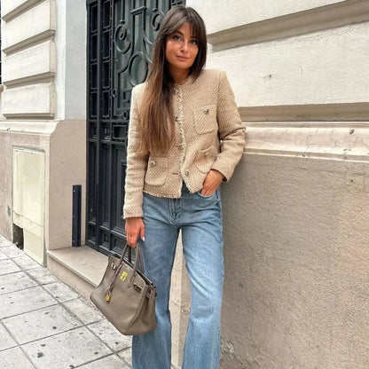Anmutig gestaltete Jacke
