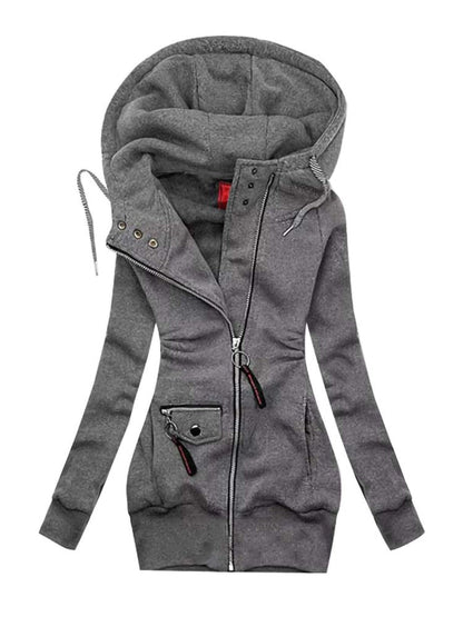 MW | Langarm-Jacke mit Kordelzug Reißverschluss Oberbekleidung