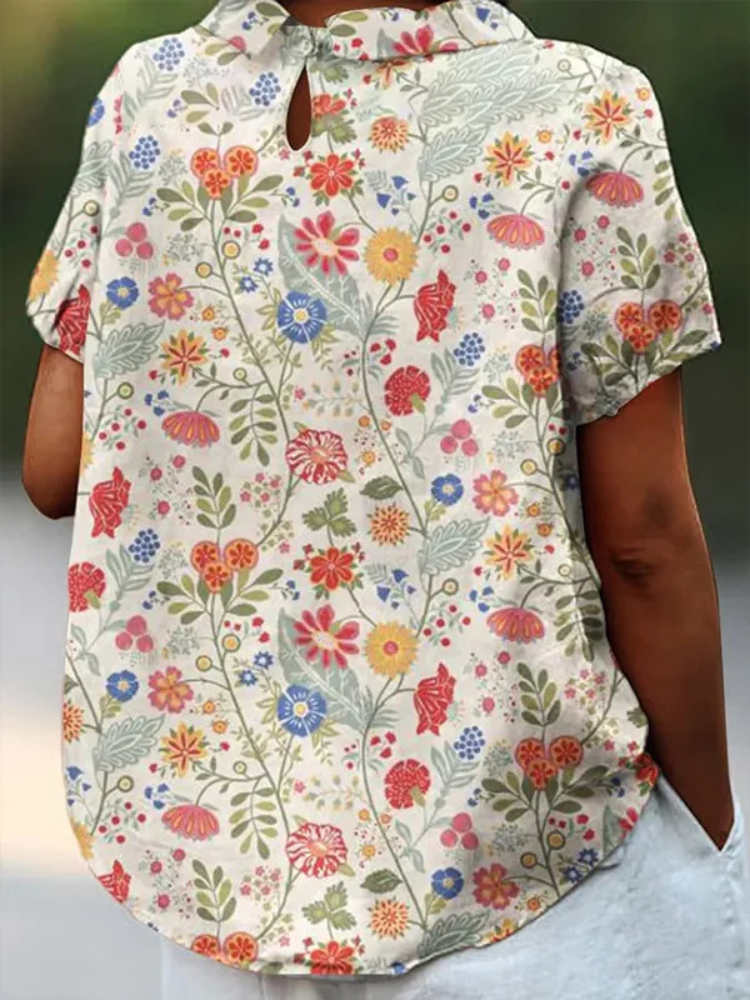 MW | Bluse mit Blumendruck für Frauen