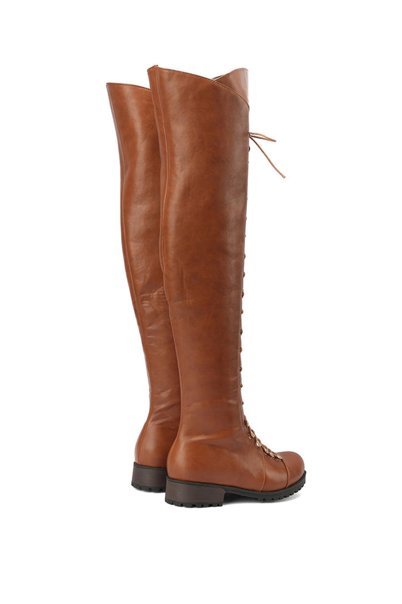MW | Over-the-Knee-Stiefel mit Schnürung