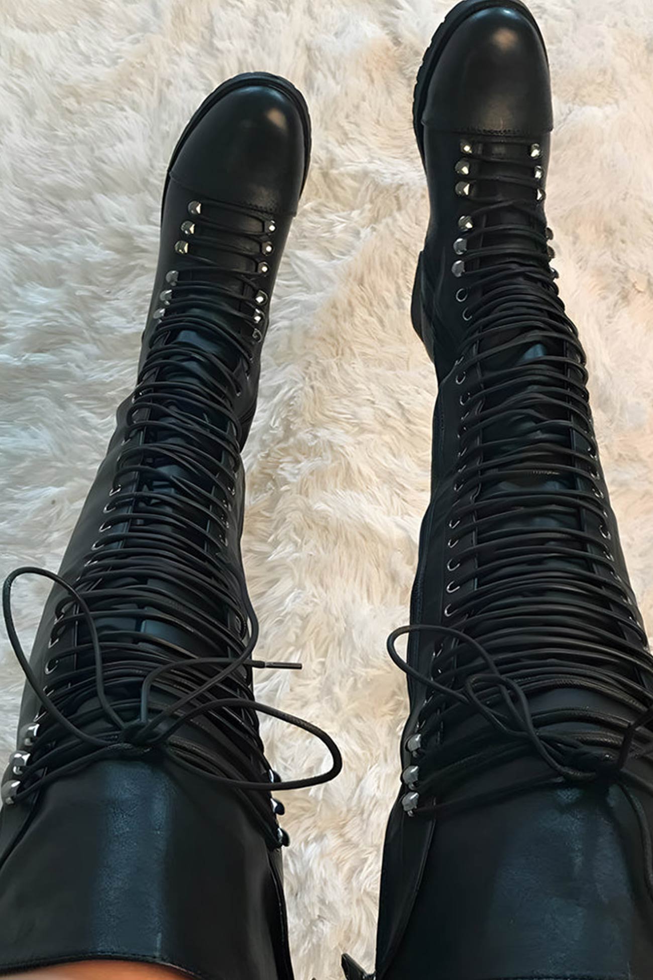 MW | Over-the-Knee-Stiefel mit Schnürung
