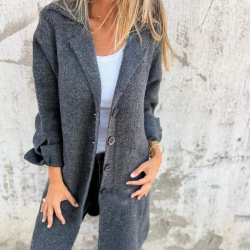 MW | Schicker langer Mantel für Frauen