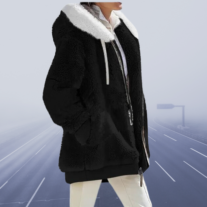 MW | stylische Fleecejacke mit Kapuze