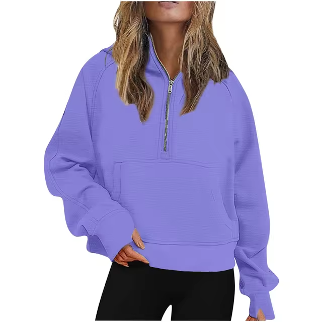 MW | Jacke mit halbem Reißverschluss und Kapuze