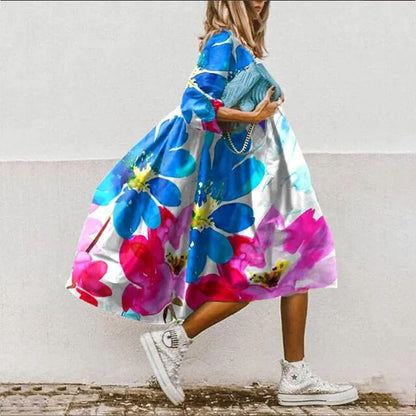 MW | Florales Midikleid