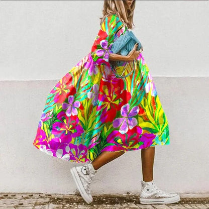 MW | Florales Midikleid