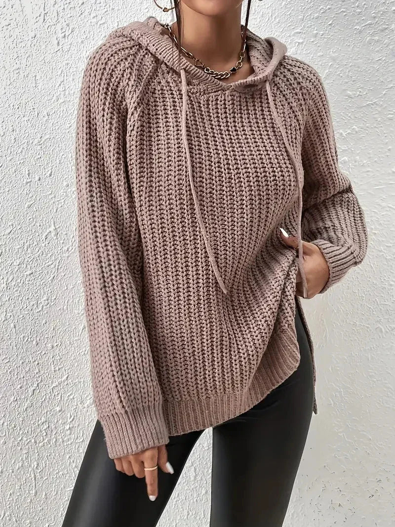 MW | MW – Lässiger Strick-Kapuzenpullover
